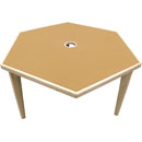 CANFORD ACOUSTIC TABLE Ash, hexagonal 1220mm (specify fabric colour)