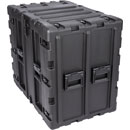 SKB 3RS-14U24-25B STATIC SHOCK RACK CASE 14U, 24-inch depth, 2x integrated wheels, black