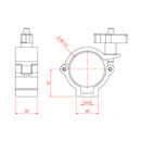 DOUGHTY T58122 HALF COUPLER Lightweight, silver