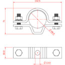 DOUGHTY T30400 UNIVERSAL CLAMP Silver