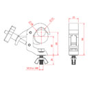 DOUGHTY T58151 BABY QUICK TRIGGER CLAMP With M10 x 35 bolt and wing nut, black