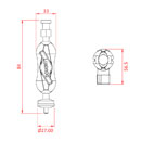 DOUGHTY G1155 SUPER KNUCKLE Multi-position, for Supaclamp, black