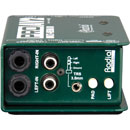 RADIAL PROAV2 DI BOX Passive, stereo, 6.35mm jack/phono inputs