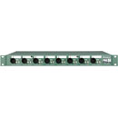 RADIAL PROD8 DI BOX Passive, 8-channel, 6.35mm jack A/B inputs, 6.35mm jack thru, rackmount