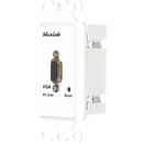 MUXLAB 500043-WP VIDEO BALUN Wallplate, VGA, PC side, 1-gang US, white