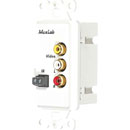 MUXLAB 500049-WP AUDIO/VIDEO BALUN Wallplate, 1x composite video, IR pass-thru, 1-gang US, white