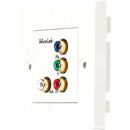 MUXLAB 500053-WP AUDIO/VIDEO BALUN Wallplate, 1x component video, mono audio, 1-gang UK, white