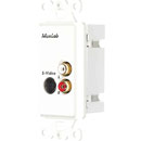 MUXLAB 500038-WP AUDIO/VIDEO BALUN Wallplate, S-Video, dual female RCA, 1-gang, US, white