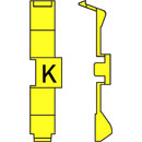 RETROFIT CABLE MARKERS PC36.K, black on yellow (strip of 32)