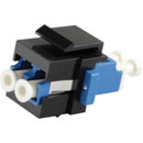 TUK KEYSTONE FIBRE COUPLER Senko LC to LC, single mode, duplex, black/blue