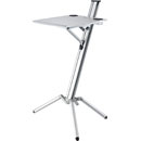 K&M 12386 LECTERN OVATION PRO Integrated XLR connections, 550 x 134mm desktop, silver