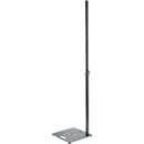 K&M 26729 LOUDSPEAKER STAND Floor, square base, up to 18kg, 1110-1810mm, locking screw, black