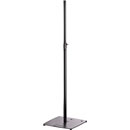 K&M 24653 LOUDSPEAKER STAND Floor, square base, up to 20kg, 1420-2420mm, locking screw, black