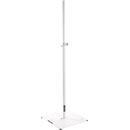 K&M 24654 LOUDSPEAKER STAND Floor, square base, up to 30kg, 1420-2420mm, spring-loaded bolt, white