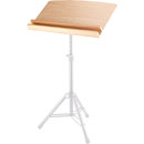 K&M 12334 ORCHESTRA MUSIC STAND DESK Beech, wood, with shelf, 800 x 465mm