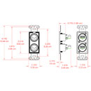 RDL D-XLR2F AUDIO INTERFACE Dual input, 2x 3-pin XLR in, 2x terminal out, white