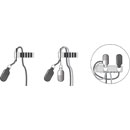 SHURE RPM40TC TIE CLIP Dual, for TL40 series miniature microphone, tan, pack of 3 assemblies