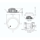 TOA PC-2852 LOUDSPEAKER Circular, ceiling, 1.5-15W taps, splashproof, off-white