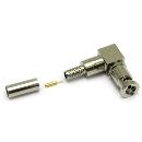 COAX CONNECTORS 67-104-B126-EF Micro BNC Right Angle Crimp/Crimp Plug 75 ohm (12Ghz)