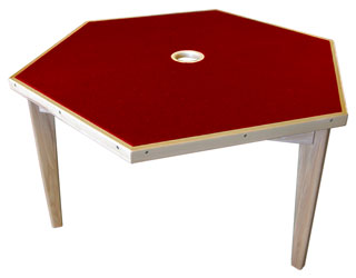 CANFORD ACOUSTIC TABLE Ash, hexagonal 1220mm (specify fabric colour)