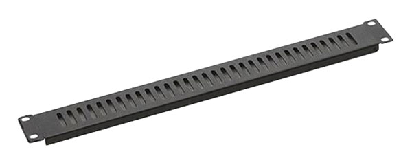 CANFORD RACKVENT Rack ventilation panel 1U, steel, slotted vertical, black painted