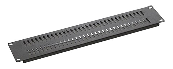 CANFORD RACKVENT Rack ventilation panel 2U, steel, slotted vertical, black painted