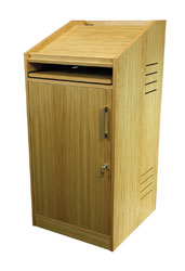 CANFORD ES4186018/O AV PRESENTERS LECTERN 18U, 600mm deep, Oak