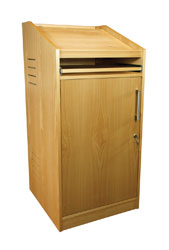 CANFORD ES4186018/B AV PRESENTERS LECTERN 18U, 600mm deep, Beech