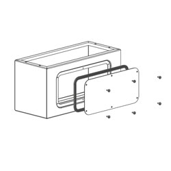 LANDE RACKS PLINTH For ES466E wall cabinets, 600 wide x 300 deep, grey