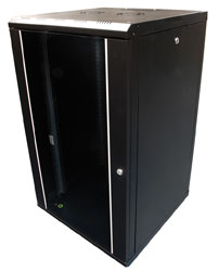 LANDE PROLINE PR20U6060-BL WALL RACK CABINET 20U, 600d, with glass door, black