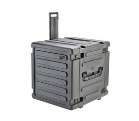 SKB 3SKB-R12U20W ROTO SHOCK RACK CASE 12U, 20-inch depth, pull handle and wheels, black