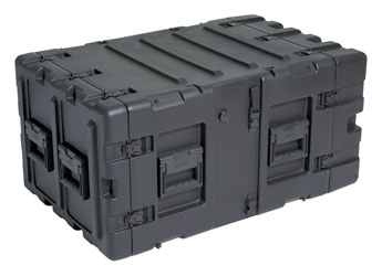 SKB 3RR-7U24-25B REMOVABLE SHOCK RACK CASE 7U, 24-inch depth, removable shockmount, wheels, black