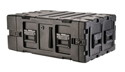 SKB 3RS-4U24-25B STATIC SHOCK RACK CASE 4U, 24-inch depth, 2x integrated wheels, black