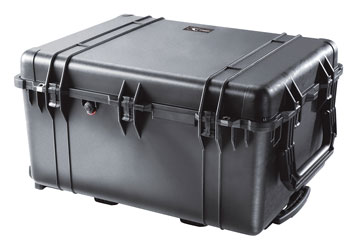 PELI 1630 PROTECTOR CASE Internal dimensions 704x533x394mm, empty, wheeled, black