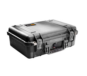 PELI 1520 PROTECTOR CASE Internal dimensions 449x318x171mm, with padded dividers, black