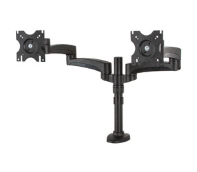 B-TECH BT7374 FLAT SCREEN MOUNT Desk, universal, tilt, swivel, VESA 100, twin dual articulated arms