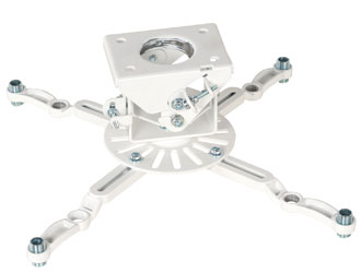 B-TECH BT899 PROJECTOR MOUNT Ceiling, up to 25kg, tilt/yaw, fixed 122mm drop, white