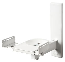 B-TECH BT77 LOUDSPEAKER MOUNT Wall, up to 25kg, side-clamping, tilt/swivel, white, pair