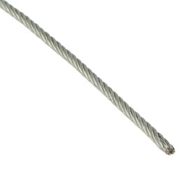 DOUGHTY T40000 GALVANISED WIRE ROPE Flexible, 3mm, silver