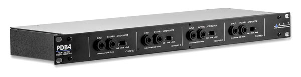 ART PDB4 DI BOX Passive, 4-channel, 6.35mm jack inputs, balanced 3-pin XLR outputs