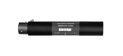 SHURE A15LA ATTENUATOR Line to Mic Adaptor, -50db