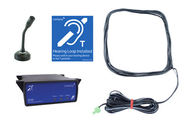 CONTACTA IL-K200-20-00 LOOP AMPLIFIER SYSTEM Under counter kit, with STS-M72 Halo microphone