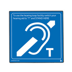 CONTACTA IL-AE97-00 SUPERLOOP AERIAL Hearing loop sign, blue