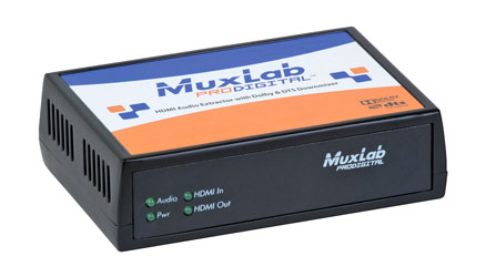 MUXLAB 500439 HDMI AUDIO EXTRACTOR Dolby/DTS downmixer, 4K/60