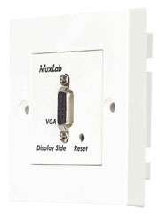 MUXLAB 500041-WP VIDEO BALUN Wallplate, VGA, display side, 1-gang UK, white