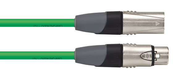 CANFORD CONNECT CABLE XLR3F-XLR3M-HST-6m, Green
