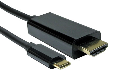 USB CABLE Type C male - HDMI male, 1 metre, black