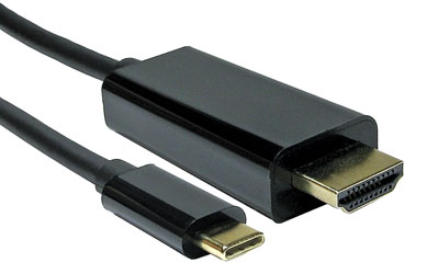 USB CABLE Type C male - Mini Displayport male, 2 metres, black