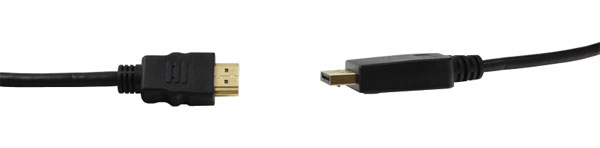 DISPLAYPORT CABLE Male to HDMI male, 2 metres