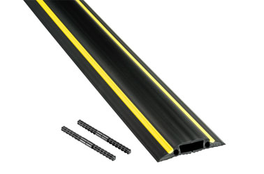 D-LINE FC83H MEDIUM DUTY FLOOR CABLE PROTECTOR 1-channel, 1800x83x14mm, black/yellow